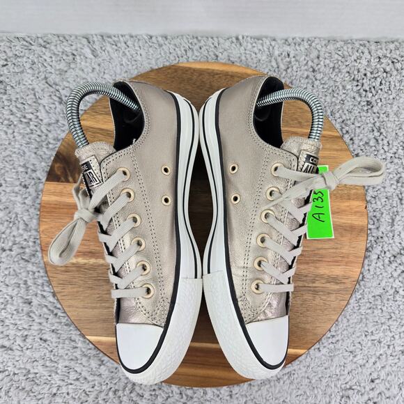 Converse CTAS Chuck All Star Low Ox Metallic Gray Y2K Casual Sneakers Womens 7 - Picture 7 of 12
